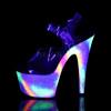 Pleaser - ADORE708GXY Sandale à bride à la cheville, Pole dance chaussures - Chaussures de pole dance - Multicolore/Transparent Product image